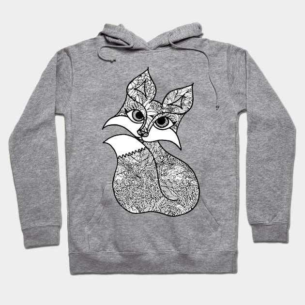 Fox Zentangle Hoodie by ElviraDraat